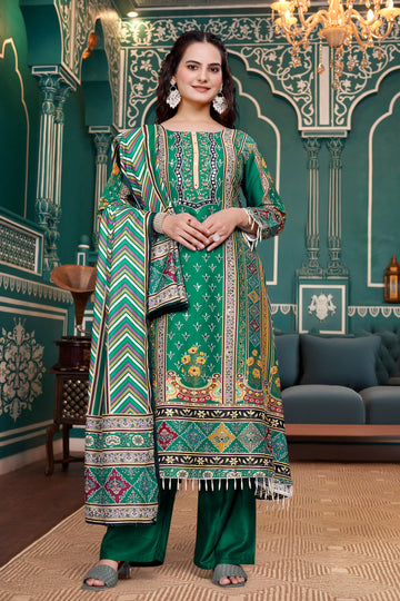HIRVA HEAVY FANCY PAIR WITH DUPATTA SET
