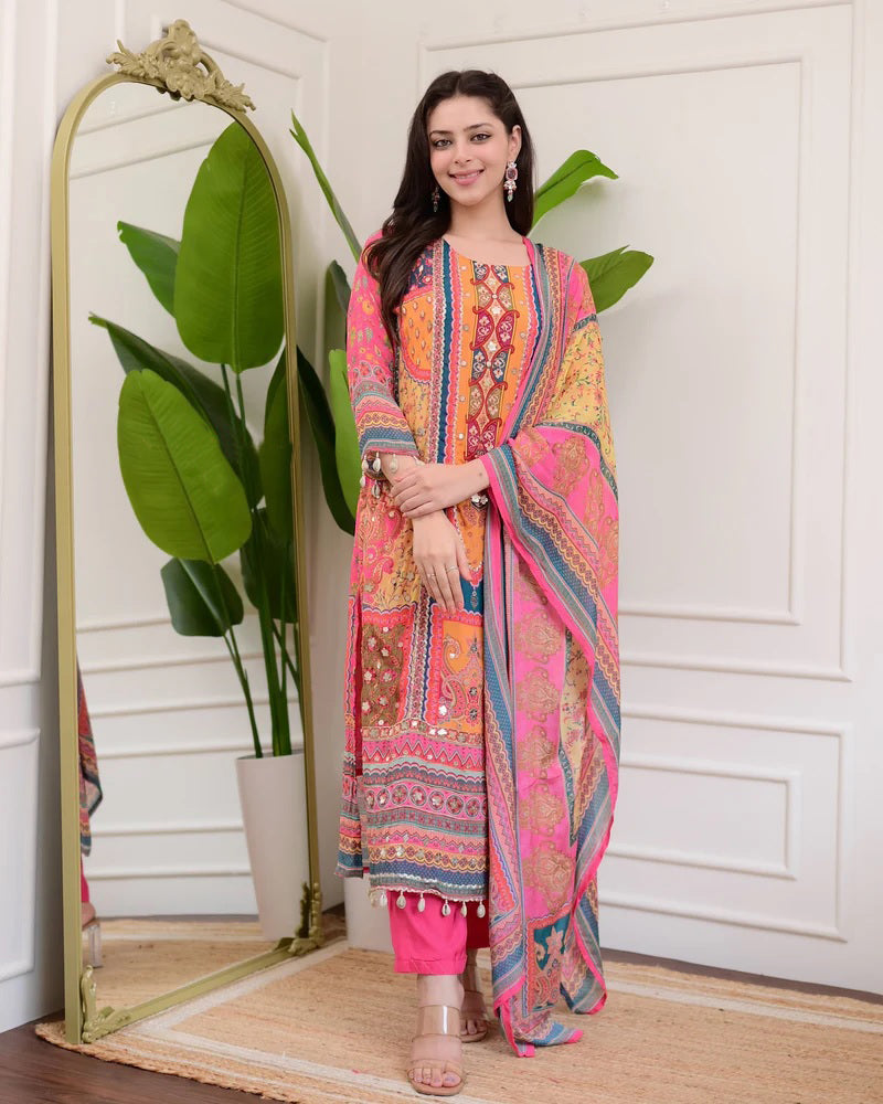 GULMOHAR HEAVY FANCY PAIR WITH DUPATTA SET