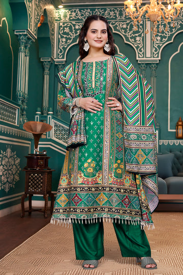 HIRVA HEAVY FANCY PAIR WITH DUPATTA SET